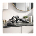 Carved Marble Chain Decorative Objects - Decorative Sculpture For Table And Home Decor - Decorations For Living Room Stone Accent - 16", Gray & White