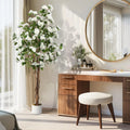 Faux Plant in Pot with Flowers for Indoor Outdoor Decor