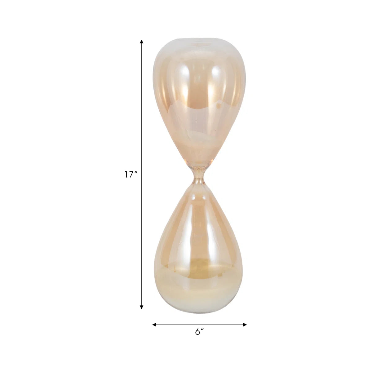 Decorative Objects for Home Decor – Modern Hourglass Sculpture for Kitchen Decor, Shelf Styling, or Decorations for Living Room – Sculptural Decorative Statues and Contemporary Sand Timer Accent