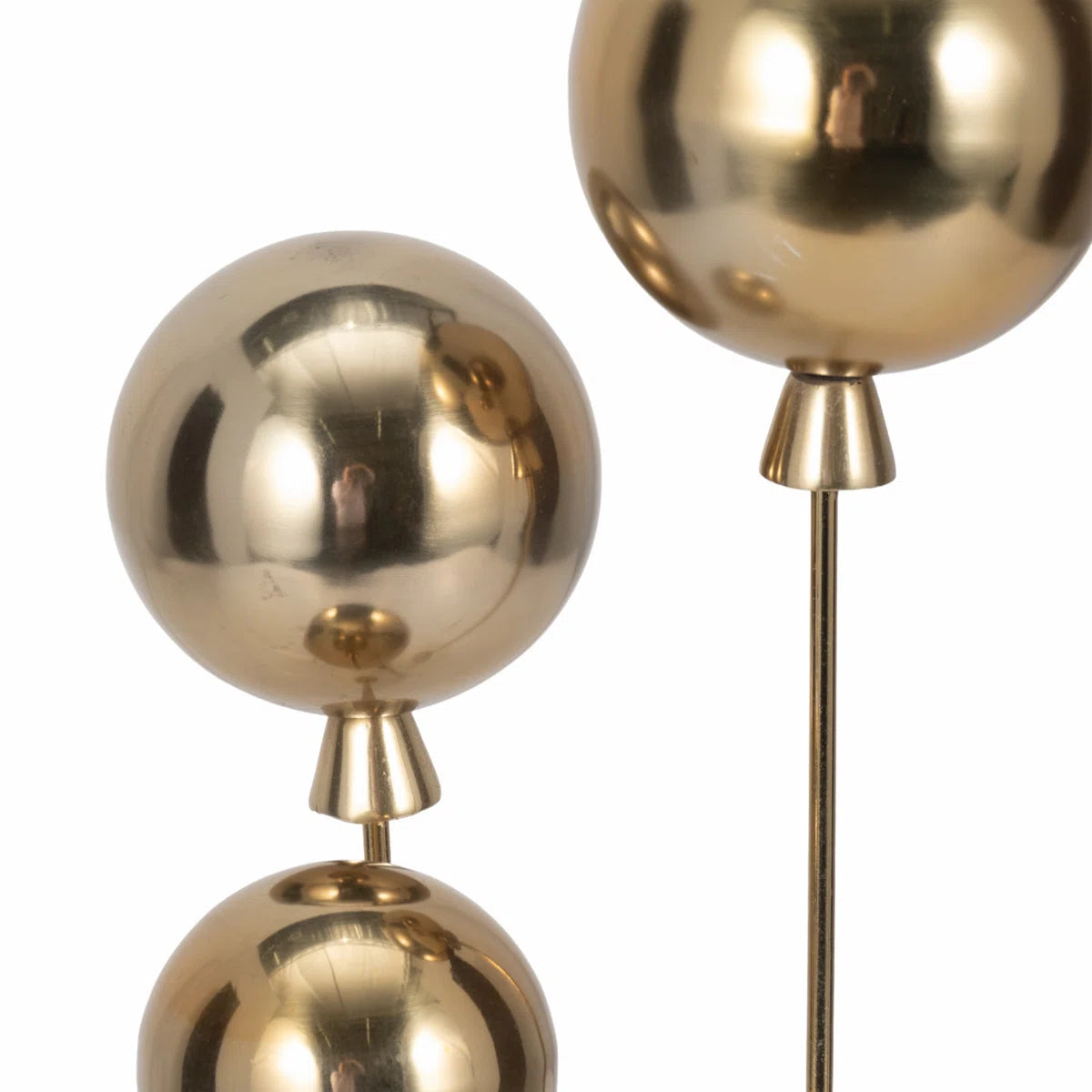 Decorative Balloon Statue Figurine with Marble Base for Home Decor – Minimalist Decorative Object for Shelf Styling and Living Room Decoration – Set of 3, 18", 15", 11", Gold & White (Set of 3)